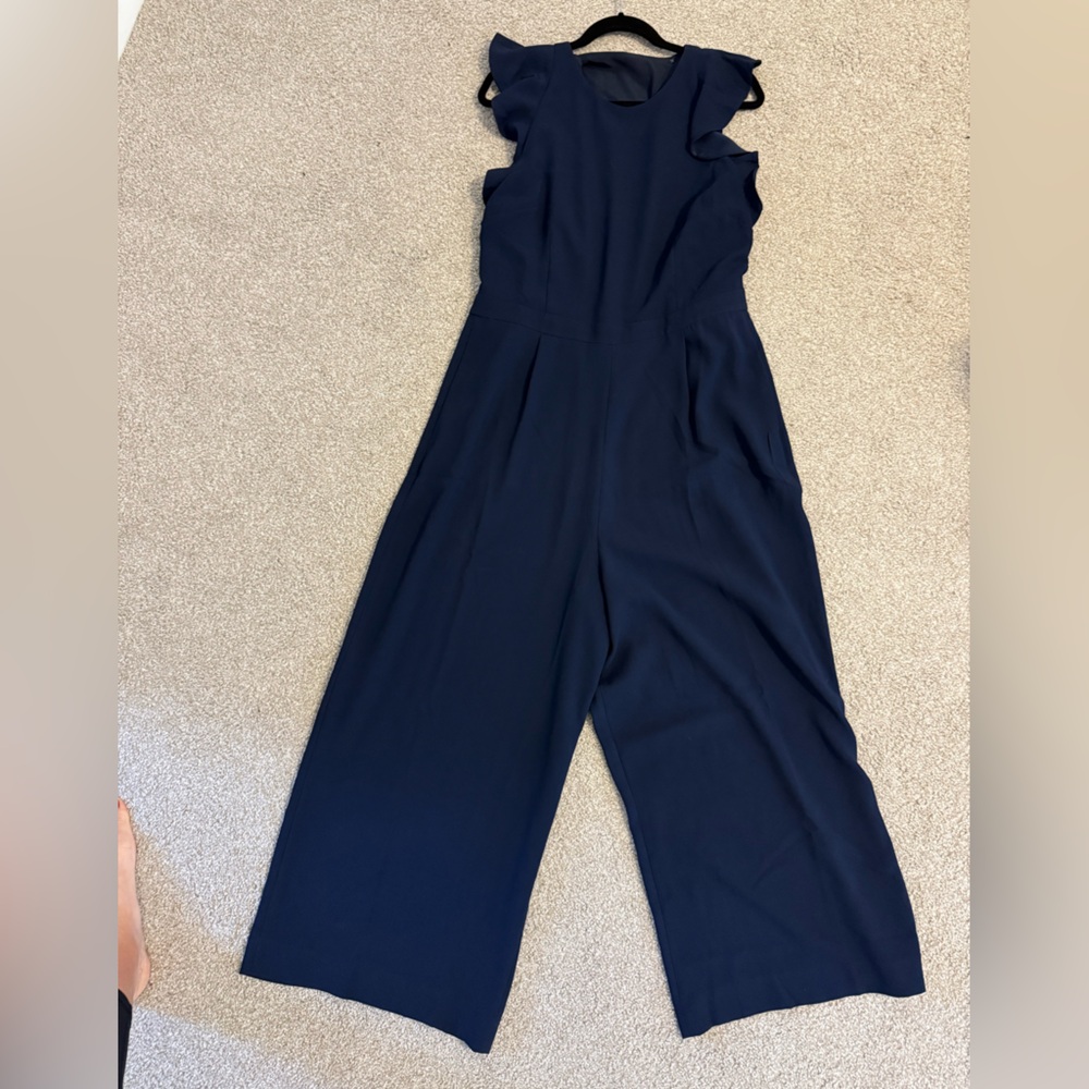 JCREW Navy Sleeveless Jumpsuit